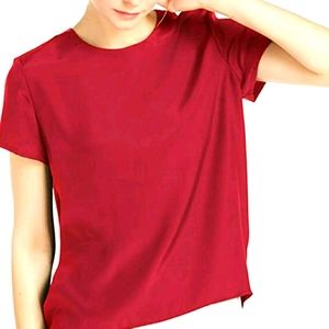 Vintage Kevo silk red stretchy soft top